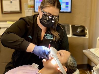 real patient receiving treatment